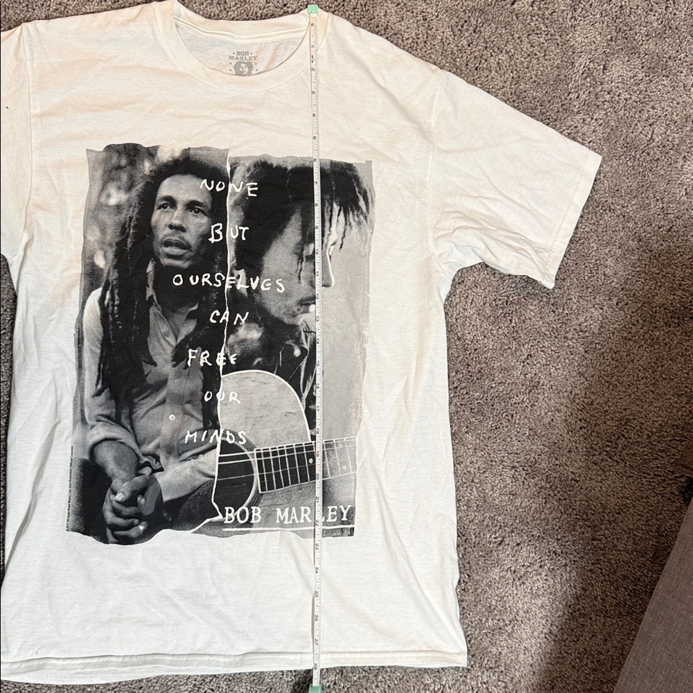 White Bob Marley T-Shirt - Picture 3 of 4